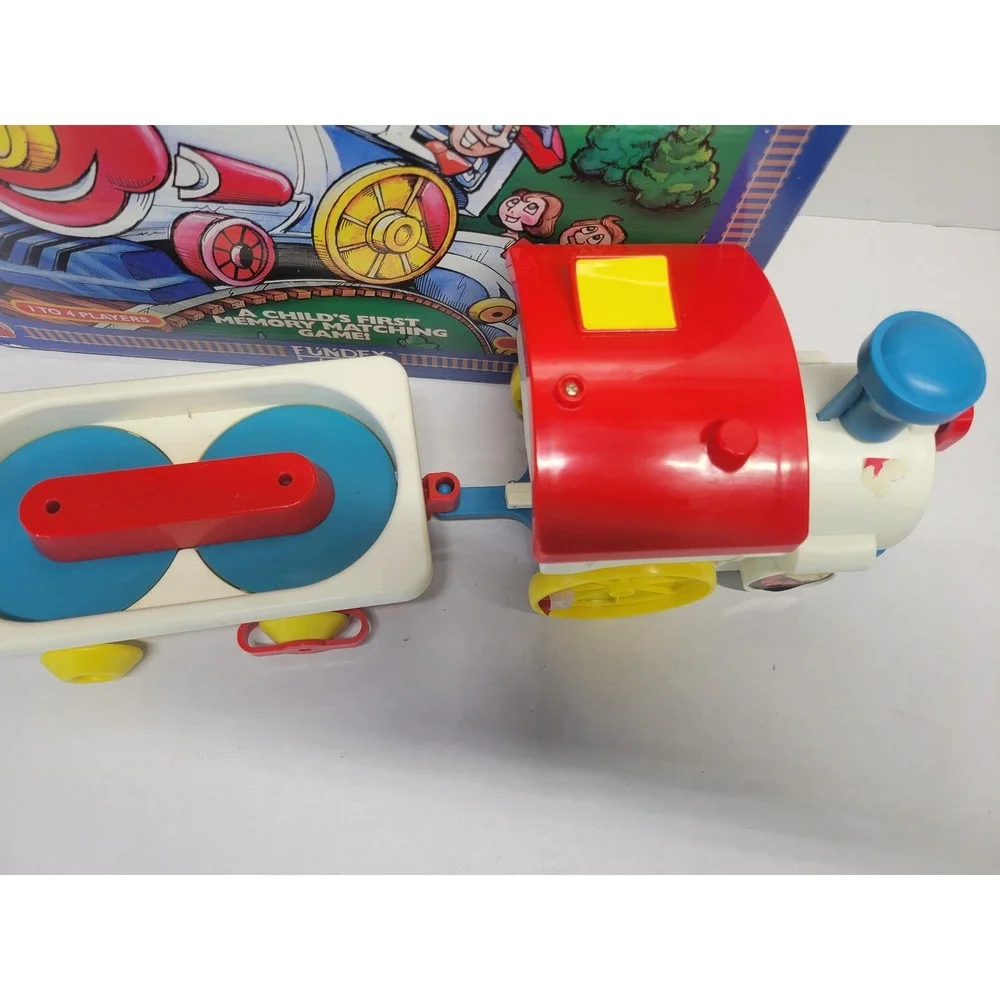 Vtg Fundex Toot R Ville Express Game Train Memory Color Learning‎ Toy working